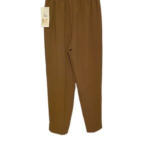 New Sport Timer Petite Brown Pants Size 10P, Pull On With Elastic Waist 96% Poly